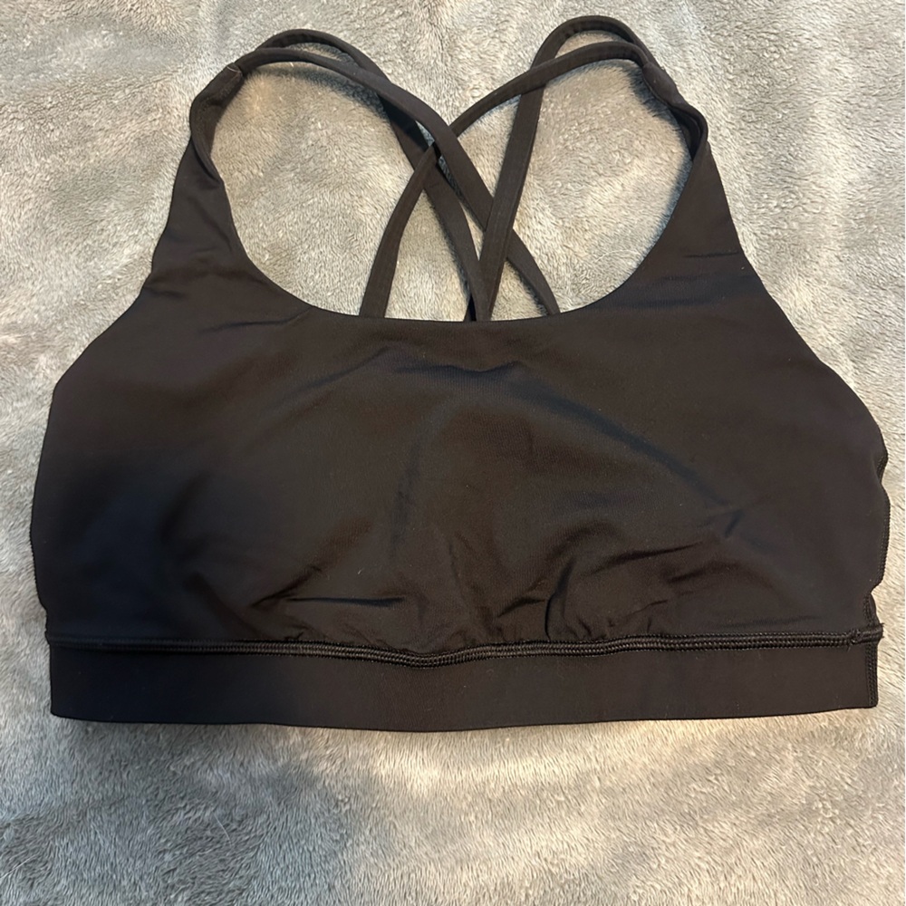 Black LuLulemon Energy Sports Bra - no pads
